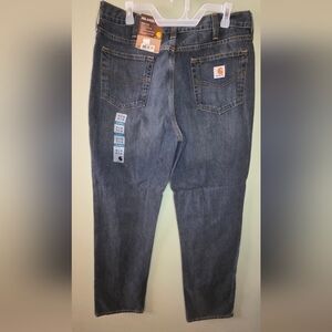 Carhartt Men’s Relaxed Fit Jeans 36x36 Dark Wash Straight Leg NWT